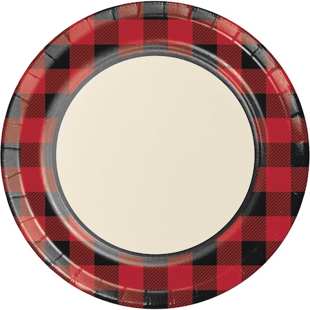 Buffalo Plaid Paper Plates, 9, 96PK